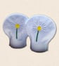 Daisy Tealight Covers - Embroidered April Birth Flower Decor