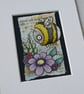 summer bee - original collaged aceo - Image 8