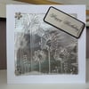 Silver Dandelion Birthday Card
