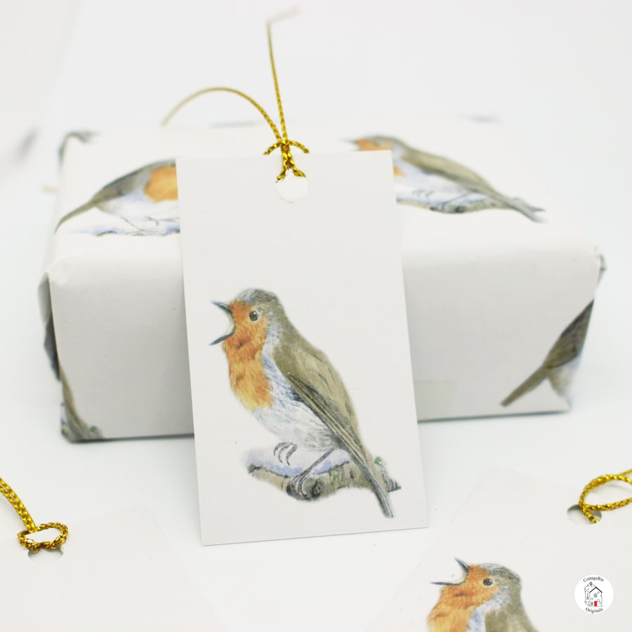  Robin Christmas Gift Tags Pack of 6 