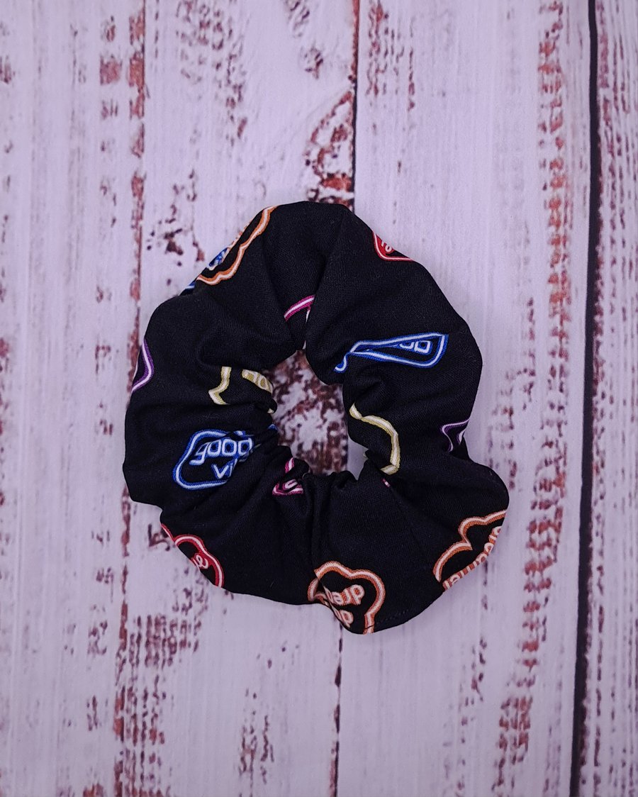 Glow in the dark writing scrunchie