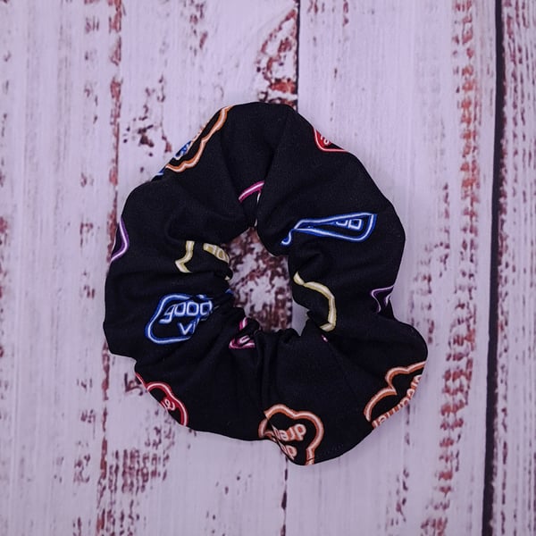 Glow in the dark writing scrunchie