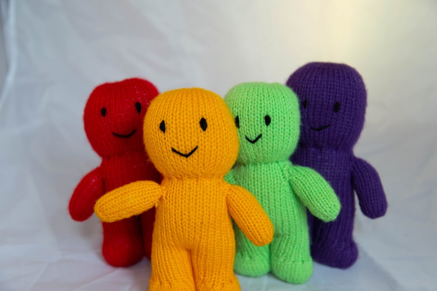 Hand Knitted Jelly Baby Dolls Collectable