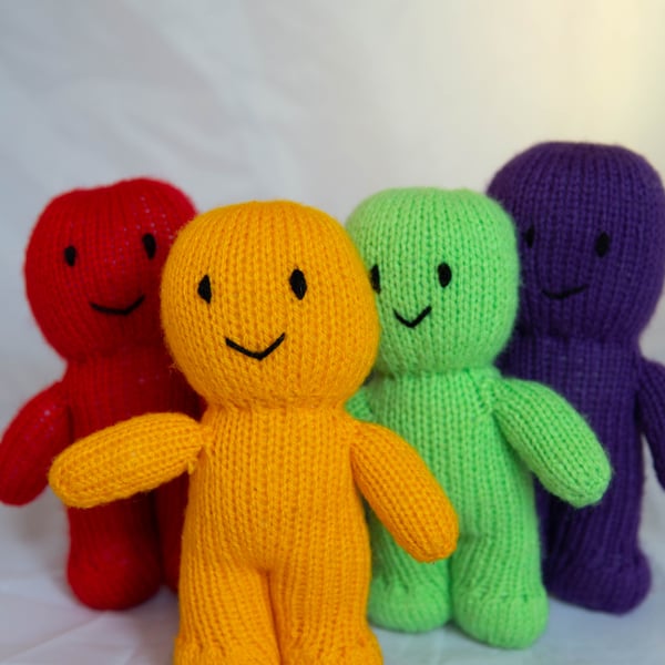 Hand Knitted Jelly Baby Dolls Collectable