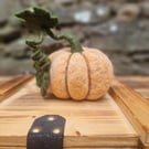 Ghost Pumpkin! Felted Halloween display piece