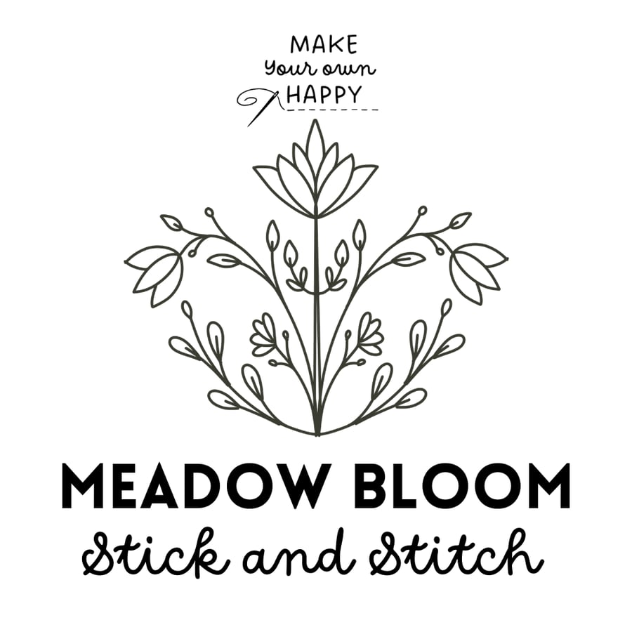 Meadow Bloom Stick & Stitch (Dissolvable Pattern for Embroidery)