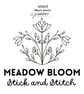 Meadow Bloom Stick & Stitch (Dissolvable Pattern for Embroidery)