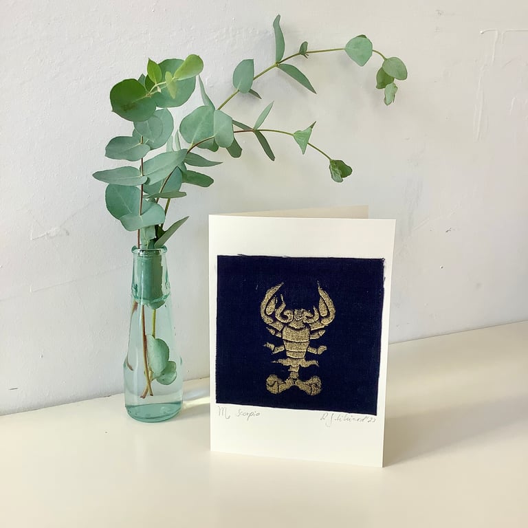Zodiac Scorpio greeting card 