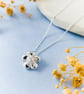 Buttercup Pendant - Recycled Silver Flower Necklace - Image 6