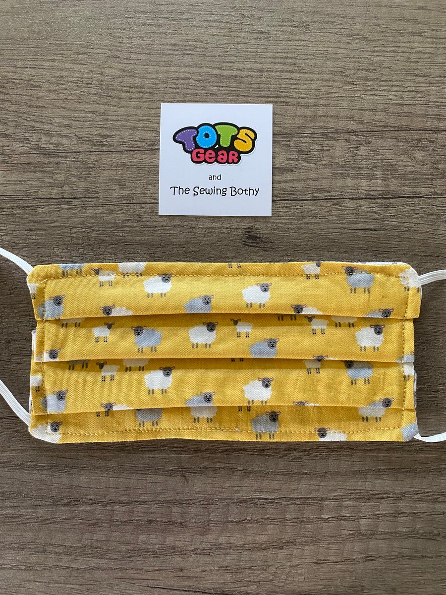 Yellow Sheep Face Mask 