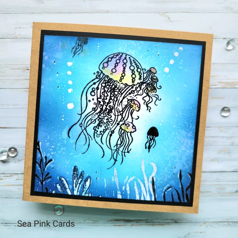 Jellyfish Card - blank, birthday, fathers day, marine life