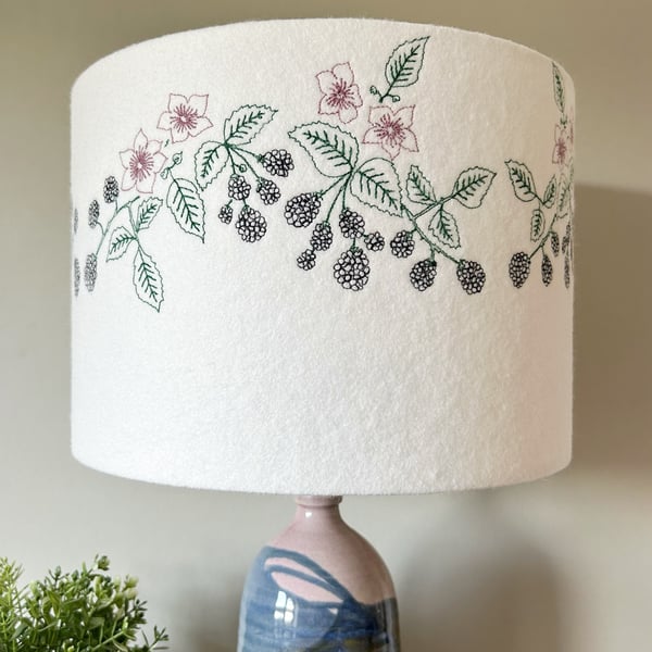 Blackberry embroidered lampshade 