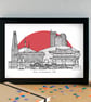 Seoul Skyline Travel Art Print - Image 3