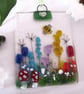 Fused Glass Suncatcher (Toadstool Meadow) - Image 3