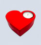 Red Heart-Shaped Tealight Holder - Studio Sale - Image 4
