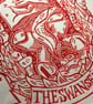 The Swansea Devil - y Diafol Abertawe - Red Ink - Lino print - Image 7