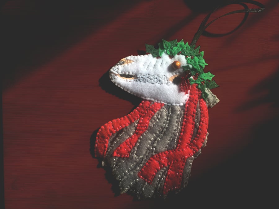 Kasek Nos - Cornish Obby Oss Hanging Decoration - Folk Beast