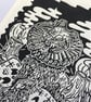 Professor Mlemlemlemlem - Limited Edition Lino Print - Occult Goat - Image 6