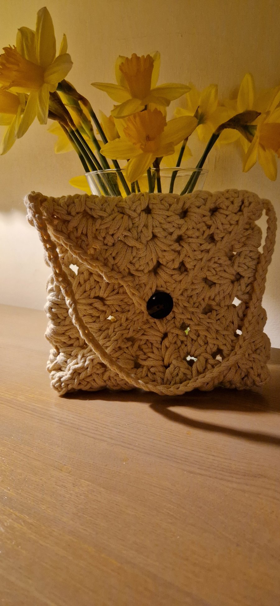 Handmade crocheted handbag