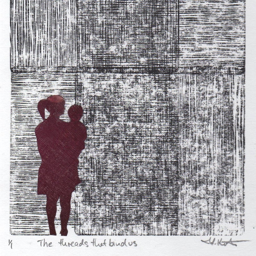 Motherhood, Babycarrying, The Threads that Bind Us, Unique Print, Nursery Decor