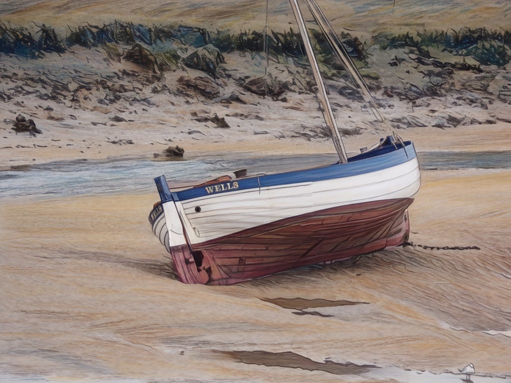 Wells Boat Wells-Next-Sea Norfolk Greeting Card A5 
