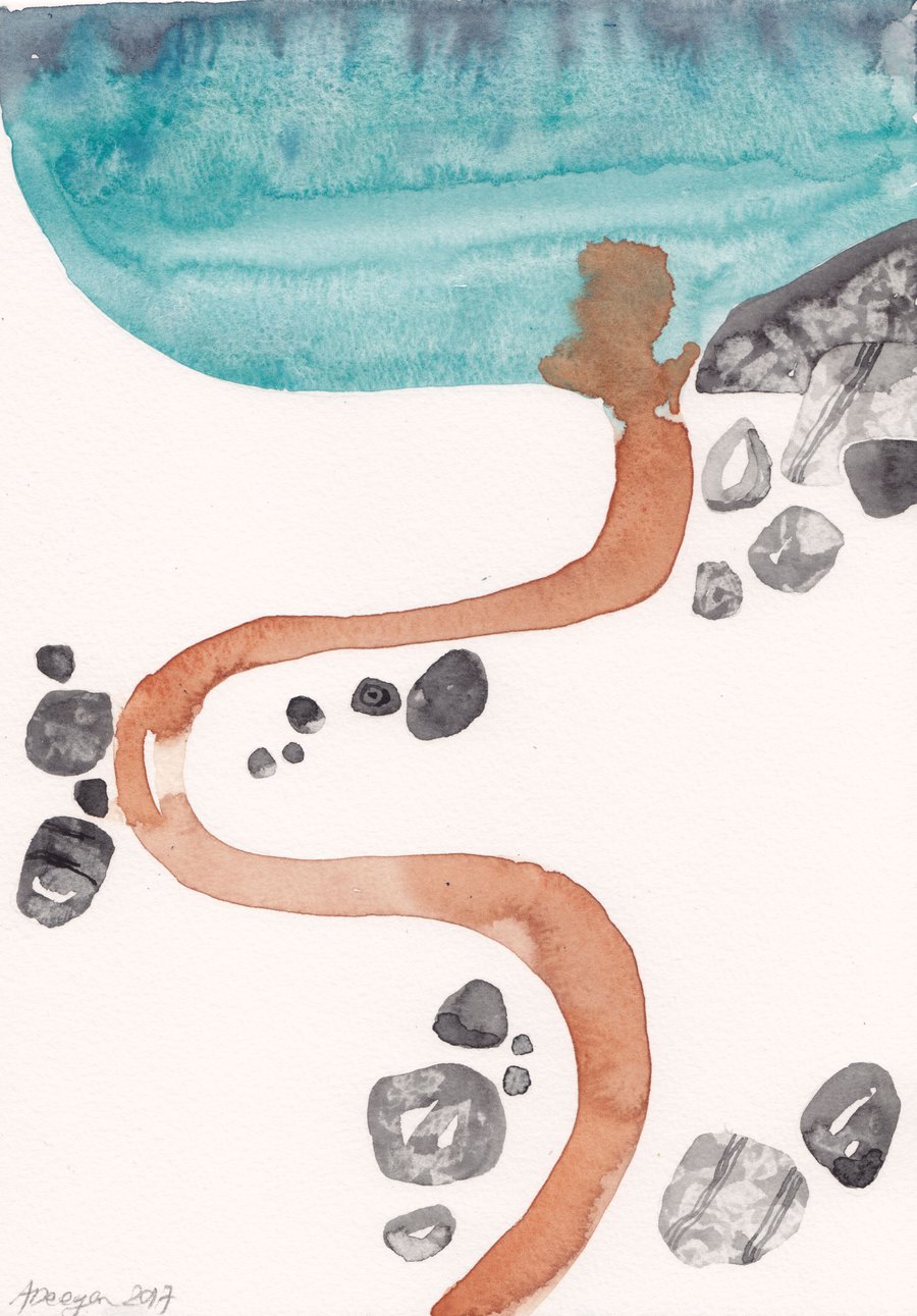 Traigh Tuath No. 2 - watercolour painting