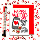 Funny Valentine’s Day Card – I’d Swipe Right Again