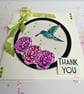 Handmade Hummingbird Thank You Card with Ribbon Bow - Image 5
