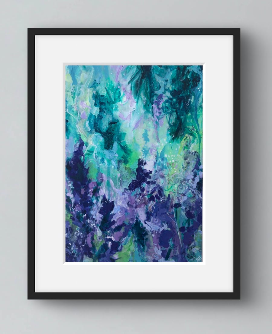 Inner Peace Original Painting, A4 Framed piece with mount