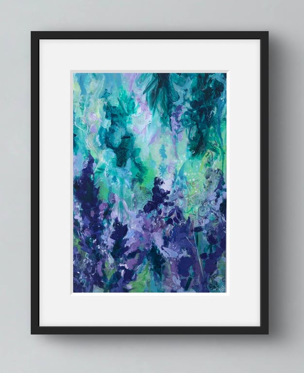 Inner Peace Original Painting, A4 Framed piece with mount