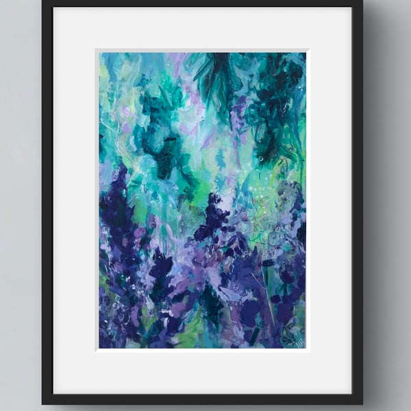 Inner Peace Original Painting, A4 Framed piece with mount