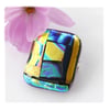 Patchwork Dichroic Fused Glass Brooch 057 Handmade 