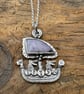 Hare Viking Ship with Tiffany Stone