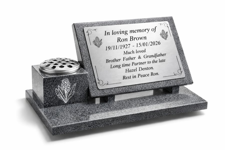 Personalised Memorial Stone Gravestone Granite Cemetery Headstone Grave Plaque