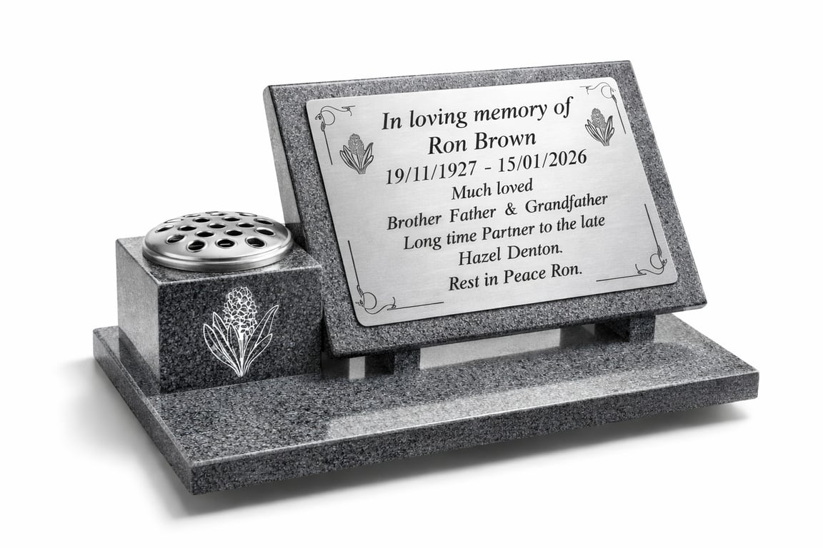 Personalised Memorial Stone Gravestone Granite Cemetery Headstone Grave Plaque