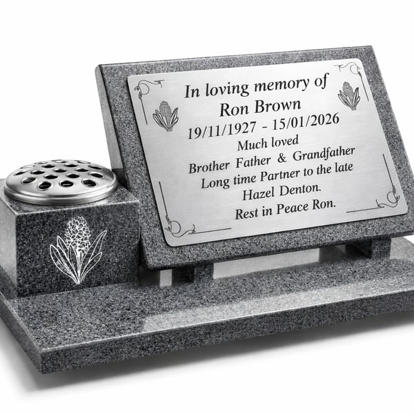 Personalised Memorial Stone Gravestone Granite Cemetery Headstone Grave Plaque