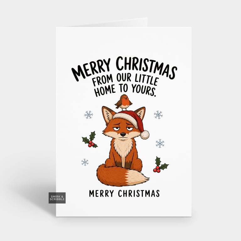 Funny Christmas Card For Him Or Her - Our Home Fox