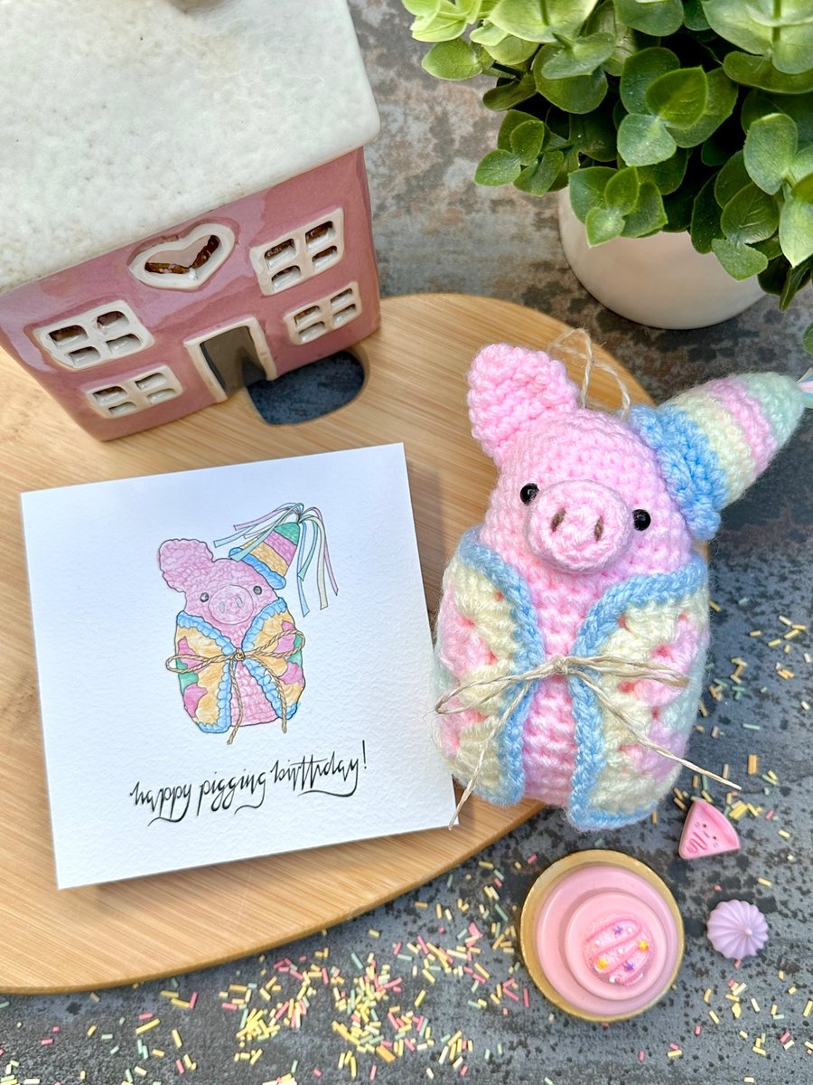 Happy Pigging Birthday! Bella Birthday Greetings Card