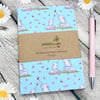 Notebook - A6 Recycled Paper Notebook - Mother & Baby Ellie - Plain Paper