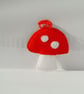 Orange toadstool hanging decoration, needlefelted  - Image 1