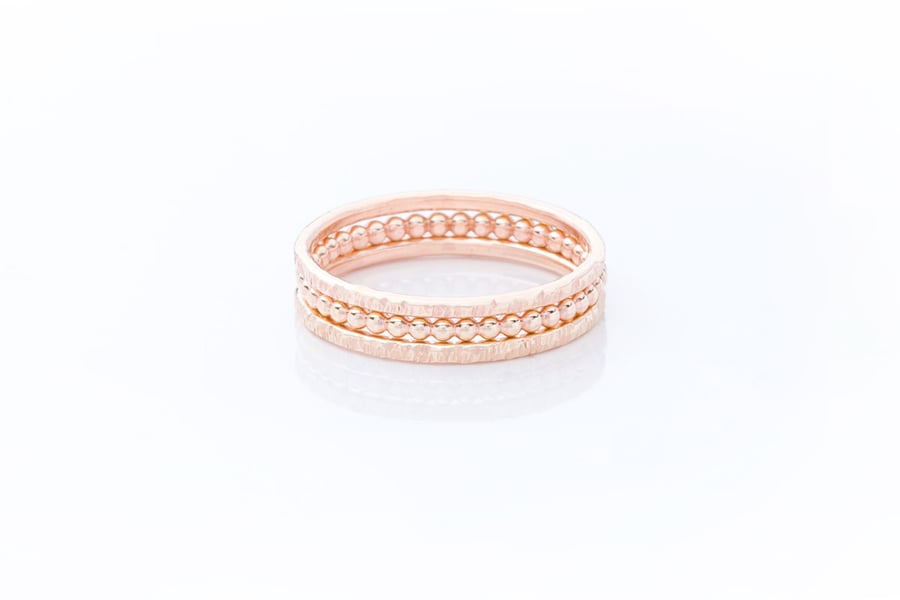 Handmade Gold Filled Stacking Rings - Set of 3 
