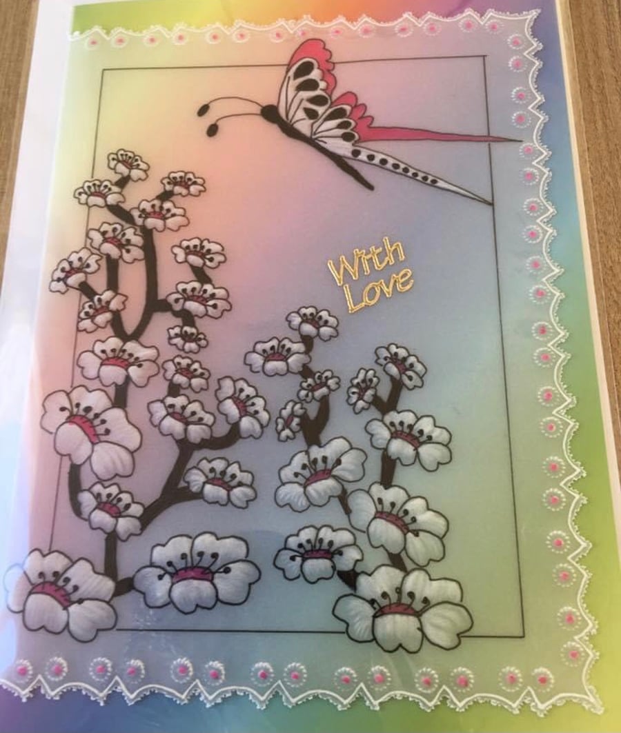 Butterfly And Cherry Blossom