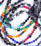 Swarovski and Hematite stretch beaded bracelet red pink black - Image 9