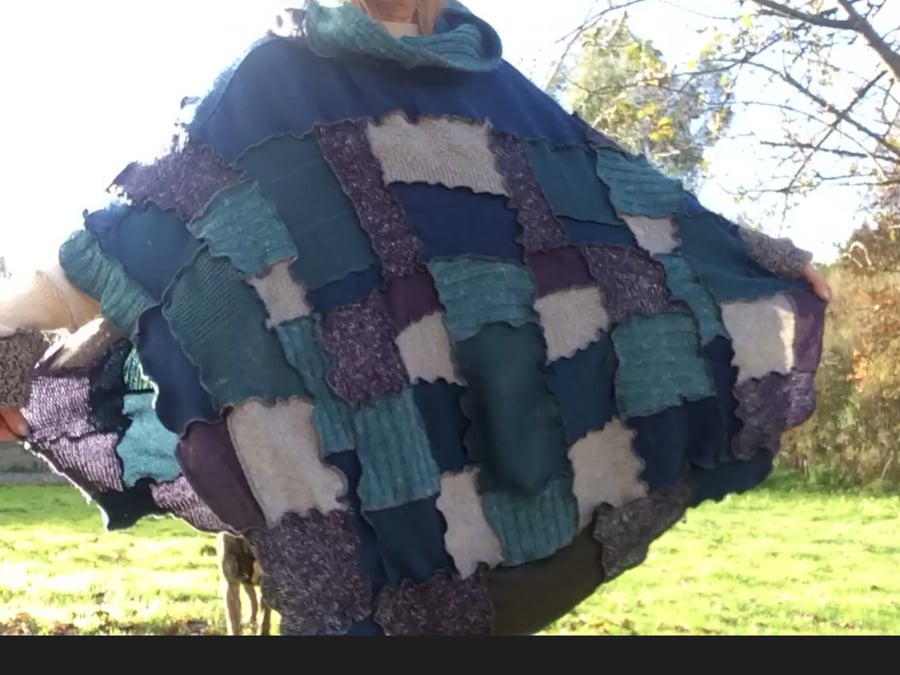 Patchwork poncho