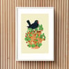 The Strawberry Thief blackbird Art Print