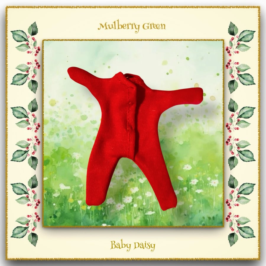Baby Daisy Red Sleep Suit