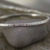 Silver Bangle  ,patterned oval bangle