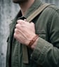 Adjustable Personalised Leather Coordinates Bracelet - Optional Secret Message  - Image 3