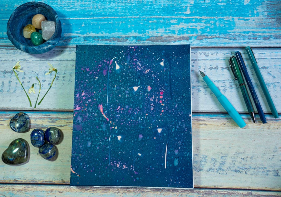 Snowdrops with Hints of Pink, A Spring Flowers Journal 8x10 (Folksy021)