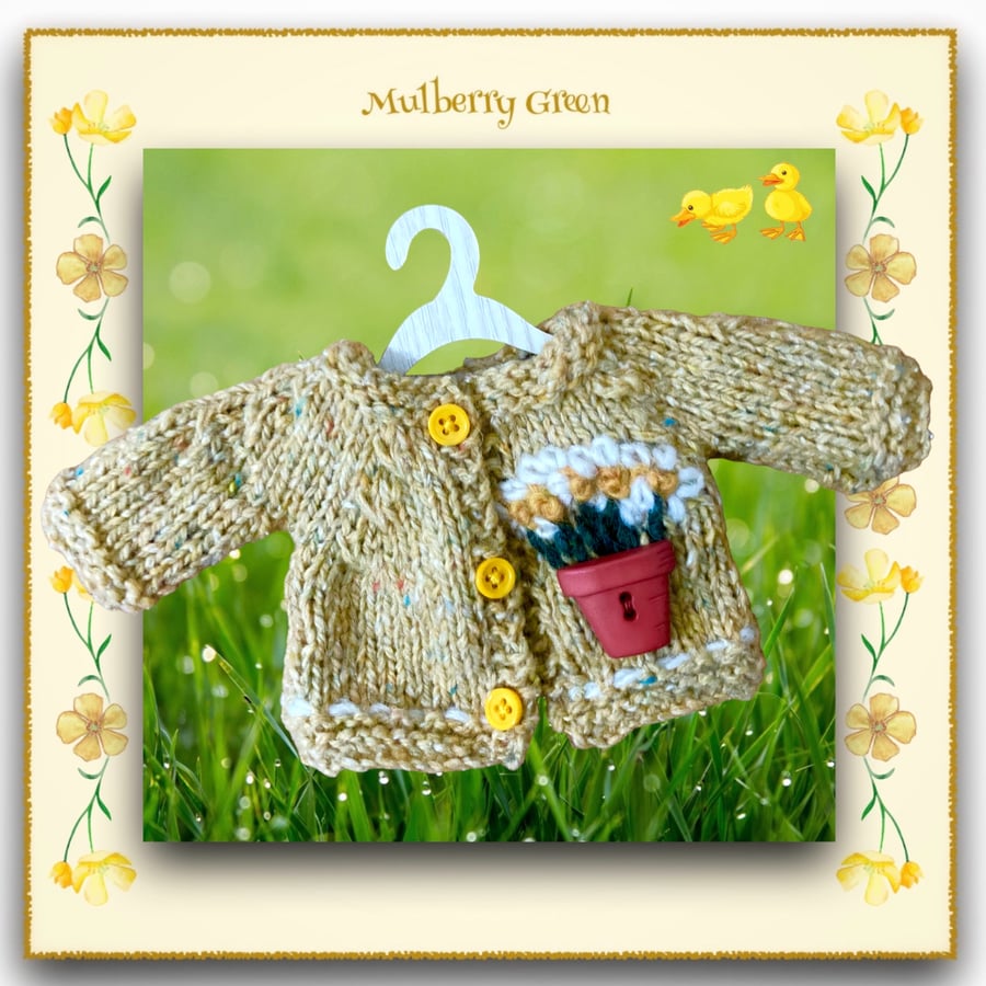 Spring Blooms Doll’s Cardigan 